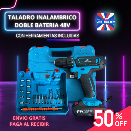 Taladro Doble Bateria 48V Con Herramientas