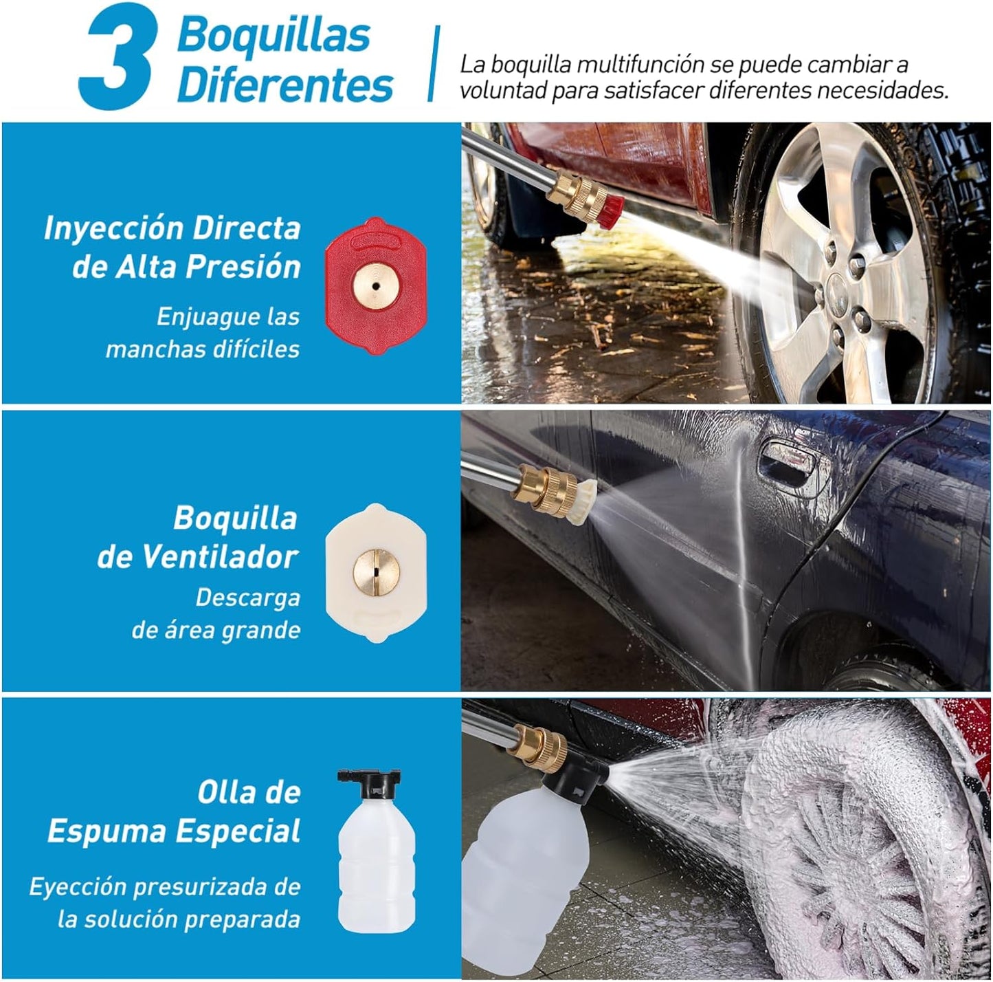 SUPER COMBO HIDROLAVADORA + SET DE 3 PAÑOS+ KIT RENOVADOR DE AUTOS