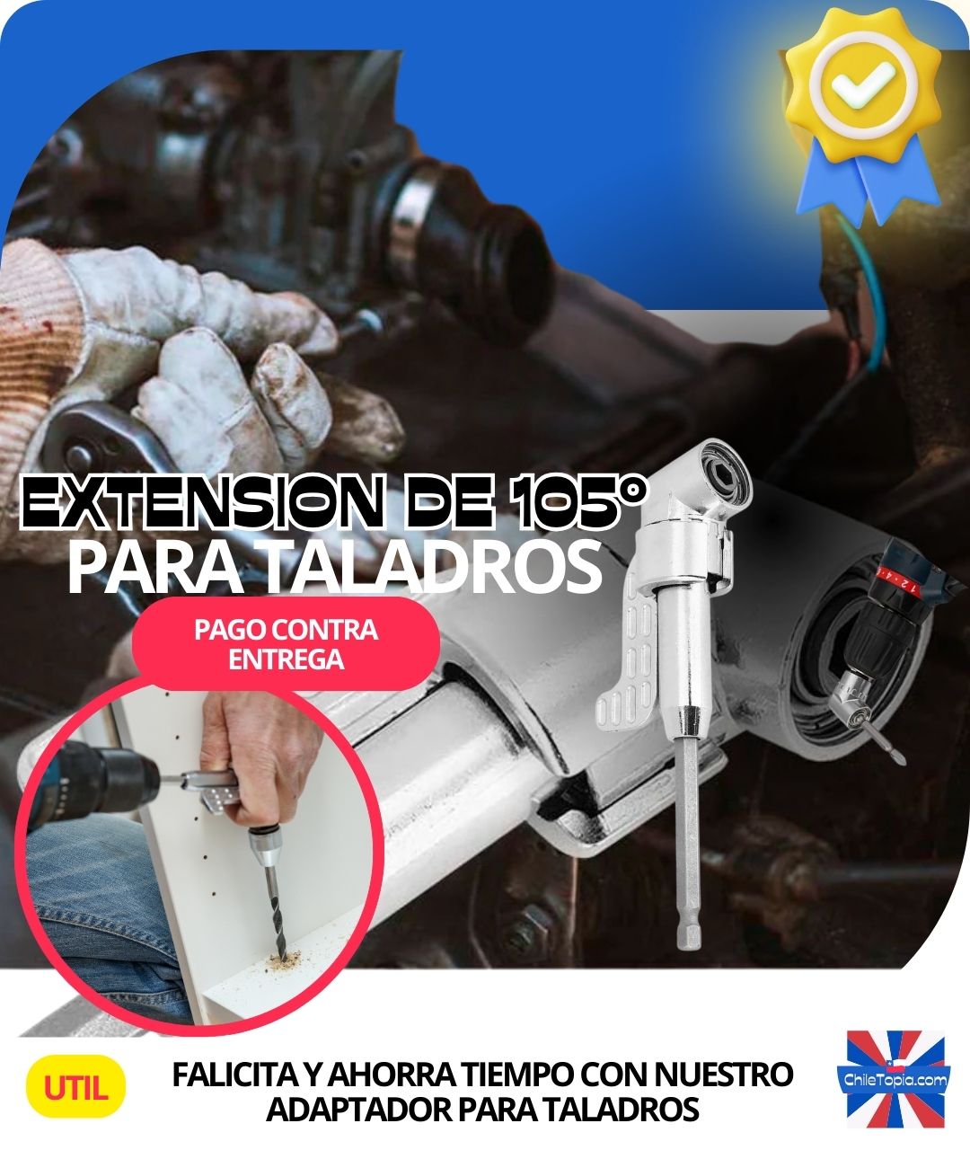 🔧✨ Extensión De 105 Grados Para Taladros 🔩⚙️