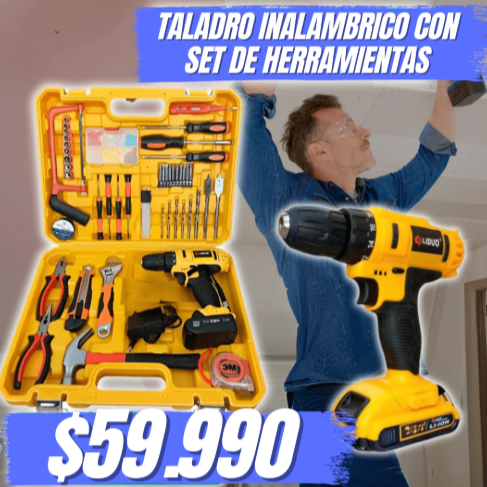 Taladro Inalámbrico + Set de Herramientas 🔧⚡