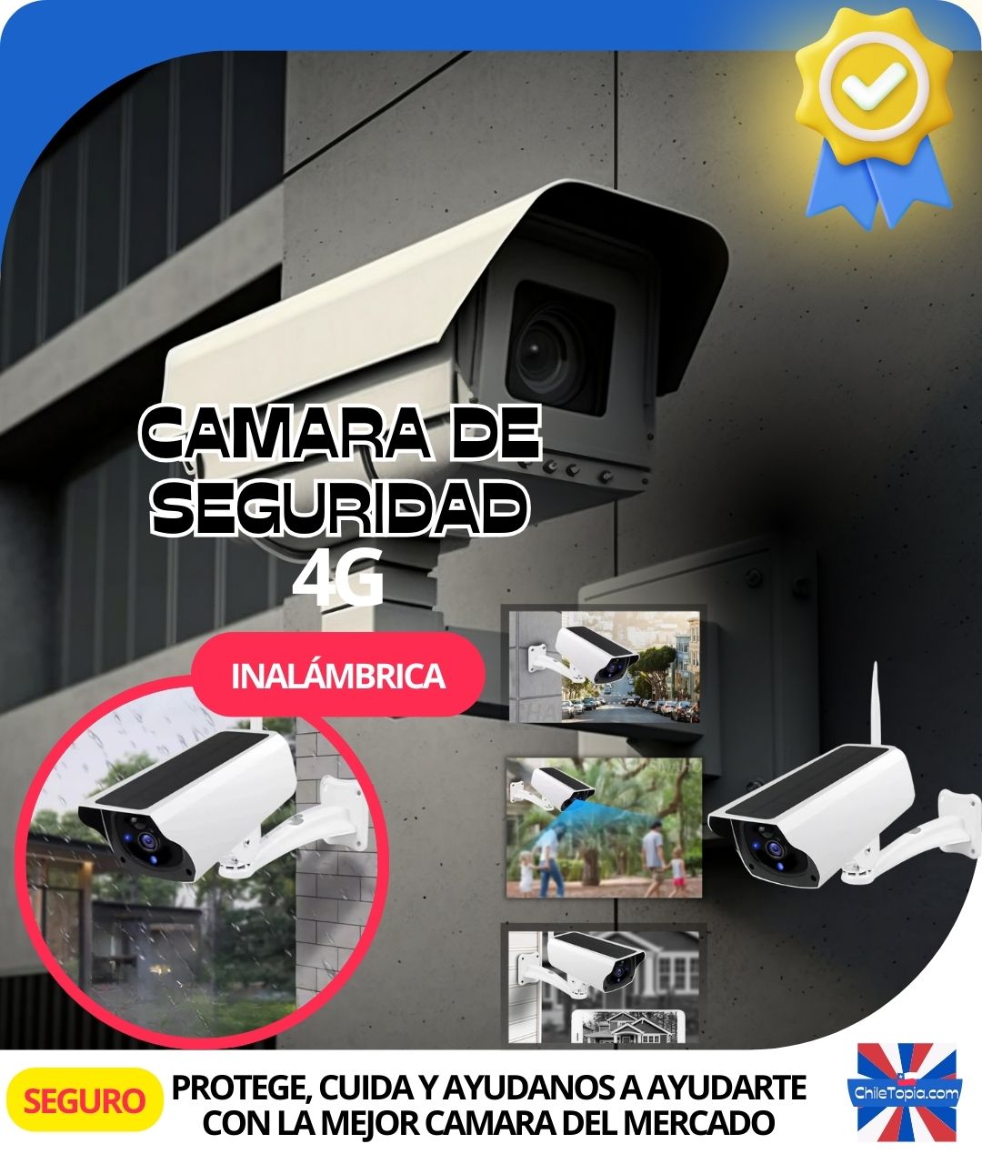 📹☀️🌟 Cámara De Seguridad: Carga Con El Sol Y Graba En Full HD ✅