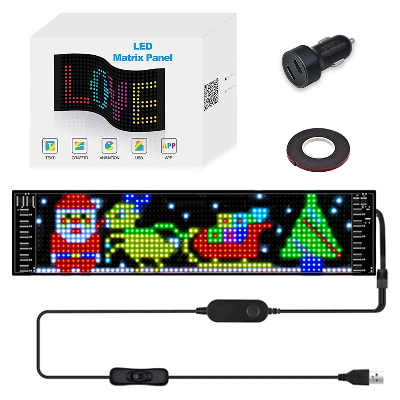 "Panel de Píxeles LED Matriz 🔥 USB 5V y Bluetooth 📲"  9X37