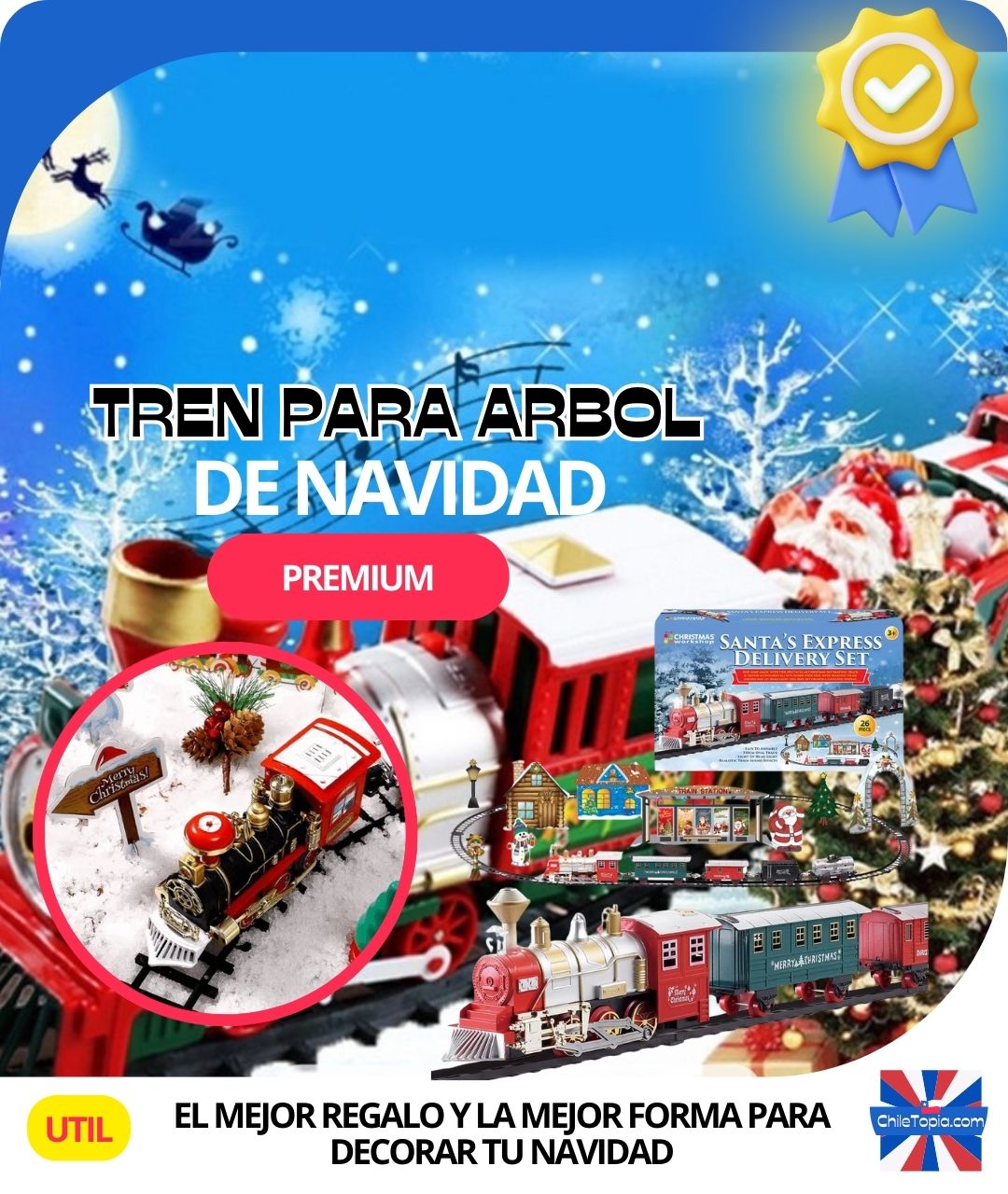 🎄🚂 Tren Giratorio Para Árbol De Navidad 🚂🎄