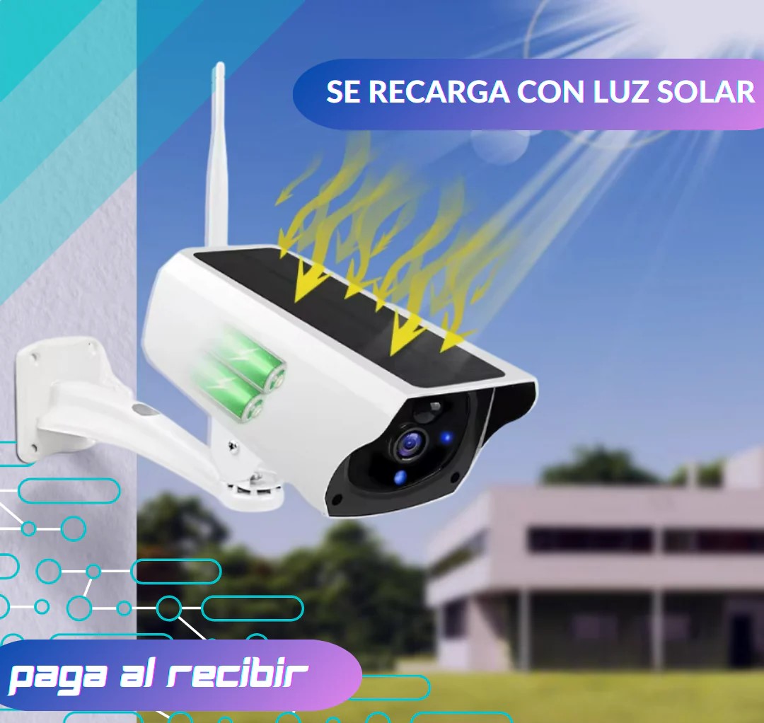 📹☀️🌟 Cámara De Seguridad: Carga Con El Sol Y Graba En Full HD ✅