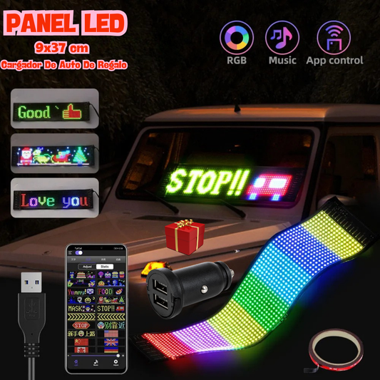 "Panel de Píxeles LED Matriz 🔥 USB 5V y Bluetooth 📲"  9X37