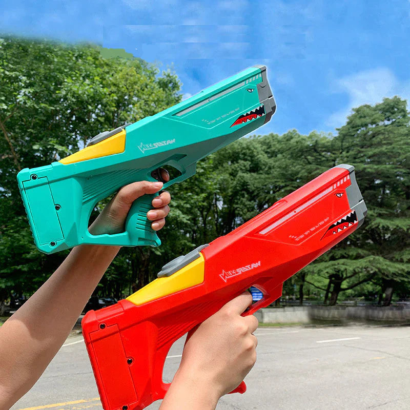 🔫🌊 Pistola Lanza Agua Automática Shark 🦈