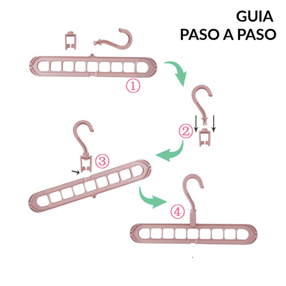 Colgador de ropa para ahorrar espacio pack de 3