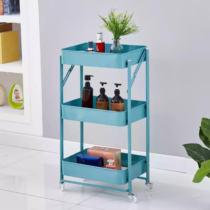 Carrito de 3 niveles plegable para cocina living o baño