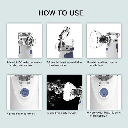 Nebulizador ultrasónico portátil para niños y adultos